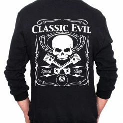 Bewild Classic Evil Biker Adult Crewneck