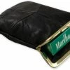 Bewild Classic Leather Cigarette Purse With Lighter Holder (Black) (For Regulars And 100's)