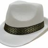 Bewild Classic White Mesh Fedora Hat Buckets & Fedoras