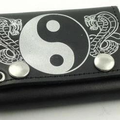 Bewild Cobra's Yin Yang Genuine Leather Chain Wallet
