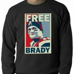 Bewild Color Free Brady Deflategate Football Adult Crewneck