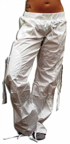 Bewild Girly Hipster UFO Comfort Waist Circular Pocket UFO Girls Hipster Pants (White)