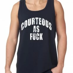 Bewild Cool Funny & Offensive Courteous As Fuck Tank Top