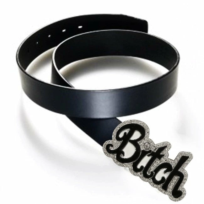 Bewild Couture Rhinestone Bitch Belt Buckle With FREE Leather Belt Belt Buckles 5 Bewild Couture Rhinestone Bitch Belt Buckle With FREE Leather Belt Belt Buckles