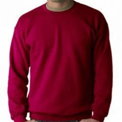 Bewild Blank & Comfy Crew Neck Sweatshirts For Men & Women - Crewneck Sweatshirt (Cherry Red)