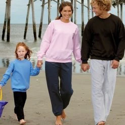 Bewild Crew Neck Sweatshirts For Men & Women - Crewneck Sweatshirt (Light Pink) Blank & Comfy