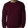 Bewild Blank & Comfy Crew Neck Sweatshirts For Men & Women - Crewneck Sweatshirt (Maroon)
