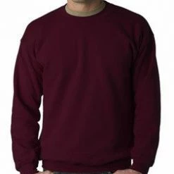 Bewild Blank & Comfy Crew Neck Sweatshirts For Men & Women - Crewneck Sweatshirt (Maroon)