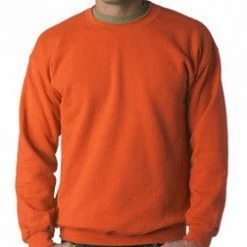 Bewild Crew Neck Sweatshirts For Men & Women - Crewneck Sweatshirt (Orange) Blank & Comfy