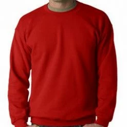Bewild Blank & Comfy Crew Neck Sweatshirts For Men & Women - Crewneck Sweatshirt (Red)