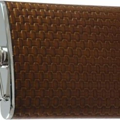 Bewild Flasks Cross Weave Hip Flask (Brown)