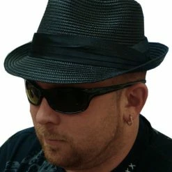 Bewild Cuban Miami Style Fedora Hat (Black) Buckets & Fedoras 9 Bewild Cuban Miami Style Fedora Hat (Black) Buckets & Fedoras