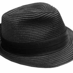 Bewild Cuban Miami Style Fedora Hat (Black) Buckets & Fedoras