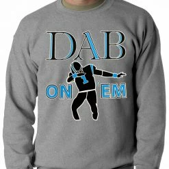 Bewild Dab On 'Em Football Player Adult Crewneck