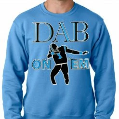 Bewild Dab On 'Em Football Player Adult Crewneck