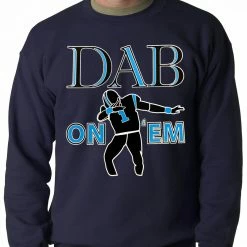 Bewild Dab On 'Em Football Player Adult Crewneck