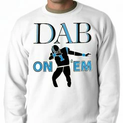 Bewild Dab On 'Em Football Player Adult Crewneck
