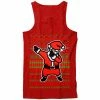 Bewild Holiday Prints Dabbing Santa Ugly Christmas Tank Top
