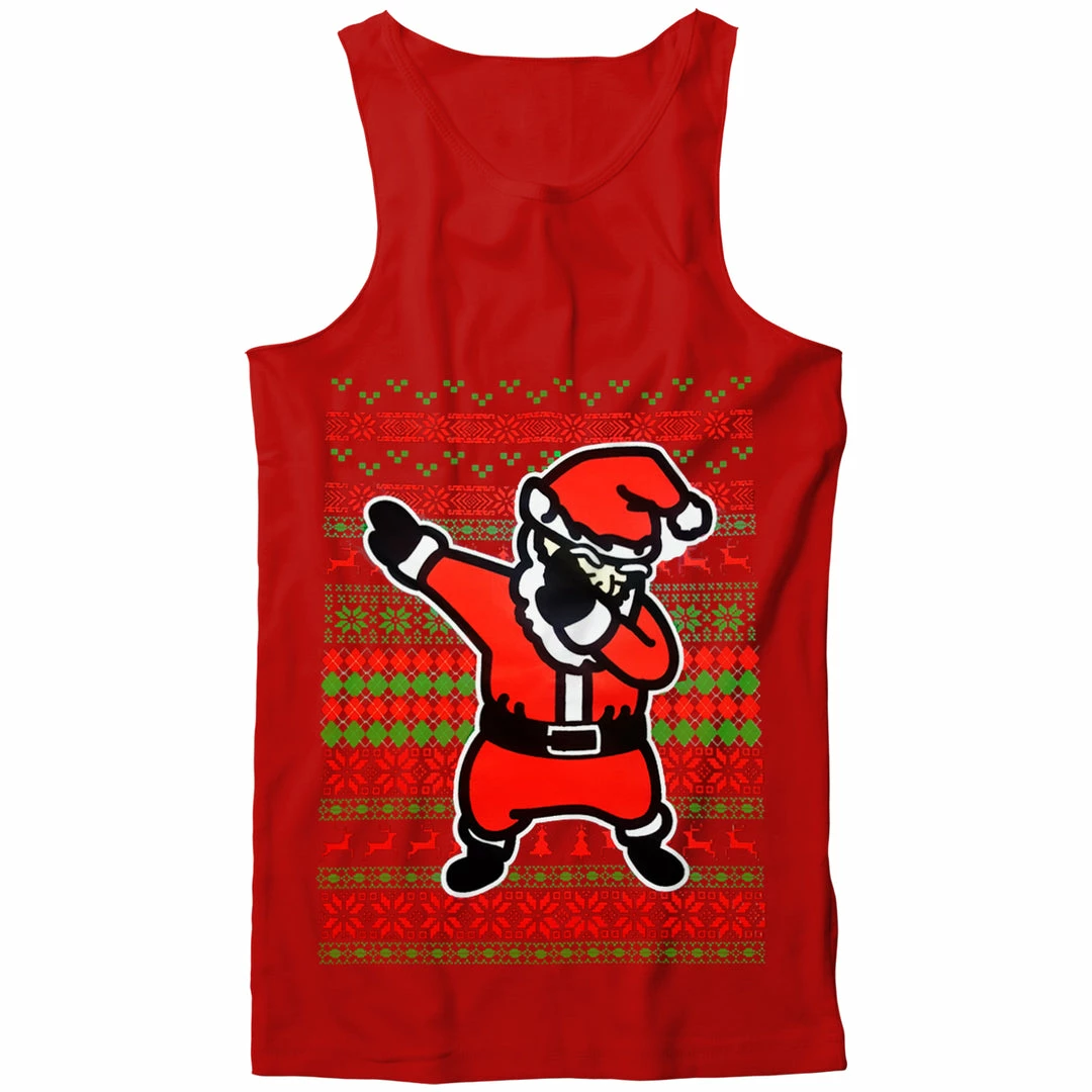 Bewild Holiday Prints Dabbing Santa Ugly Christmas Tank Top 4 Bewild Holiday Prints Dabbing Santa Ugly Christmas Tank Top