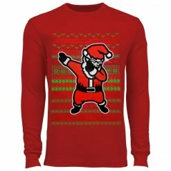 Bewild Dabbing Santa Ugly Christmas Thermal Shirt Holiday Prints