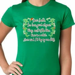 Bewild Holiday Prints Dear Santa, I've Been Good Ladies T-shirt