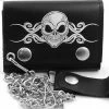 Bewild Wallets & Chains Death Skull Genuine Leather Chain Wallet