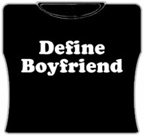 Bewild Cool Funny & Offensive Define Boyfriend Girls T-Shirt (Black)