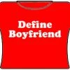 Bewild Define Boyfriend Girls T-Shirt (Red)