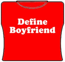 Bewild Define Boyfriend Girls T-Shirt (Red)