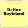 Bewild Define Boyfriend Girls T-Shirt (Yellow) Cool Funny & Offensive