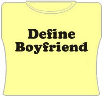Bewild Define Boyfriend Girls T-Shirt (Yellow) Cool Funny & Offensive