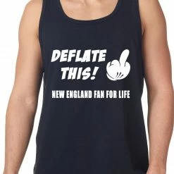 Bewild Deflate This! Middle Finger New England Fan For Life Tank Top Sport Inspiration