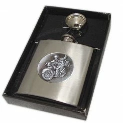 Bewild Deluxe 7 Oz Stainless Steel Biker Flask