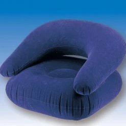 Bewild Inflatable Goods Deluxe Comfort Velvet Inflatable Adult Size Chair (Blue) On Sale!