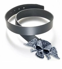 Bewild Belt Buckles Designer Winged Rhinestone Skull Buckle With FREE Belt