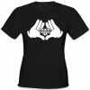 Bewild Cool Funny & Offensive Diamond Cartoon Hands Girl's T-Shirt
