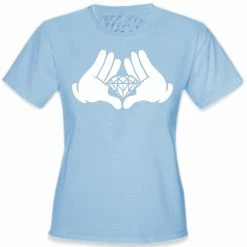 Bewild Cool Funny & Offensive Diamond Cartoon Hands Girl's T-Shirt