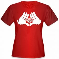 Bewild Cool Funny & Offensive Diamond Cartoon Hands Girl's T-Shirt