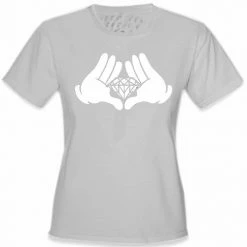 Bewild Cool Funny & Offensive Diamond Cartoon Hands Girl's T-Shirt