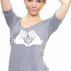 Bewild Cool Funny & Offensive Diamond Cartoon Hands Girl's T-Shirt