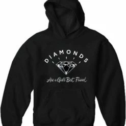 Bewild Diamonds Are A Girl's Best Friend Adult Hoodie