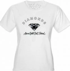 Bewild Diamonds Are A Girl's Best Friend Girl's T-Shirt Cool Funny & Offensive