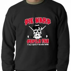 Bewild Sport Inspiration Die Hard Devils Fan Hockey Crewneck Sweatshirt