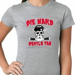 Bewild Sport Inspiration Die Hard Devils Fan Hockey Girls T-shirt 9 Bewild Sport Inspiration Die Hard Devils Fan Hockey Girls T-shirt
