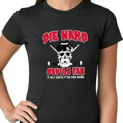 Bewild Sport Inspiration Die Hard Devils Fan Hockey Girls T-shirt