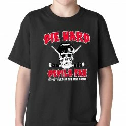 Bewild Sport Inspiration Die Hard Devils Fan Hockey Kids T-shirt