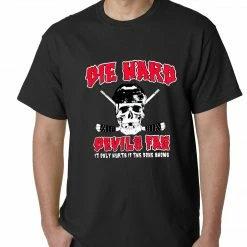 Bewild Die Hard Devils Fan Hockey Mens T-shirt