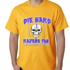 Bewild Die Hard Ravens Fan Football Mens T-shirt Sport Inspiration