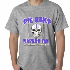 Bewild Die Hard Ravens Fan Football Mens T-shirt Sport Inspiration