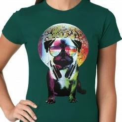 Bewild Disco Pug Ladies T-shirt